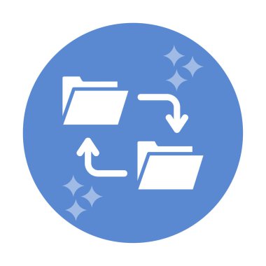 Basit Veri Aktarımı simgesi, vektör illüstrasyonu