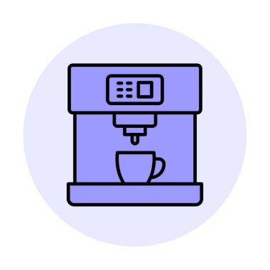 kahve makinesi simgesini, vektör çizim