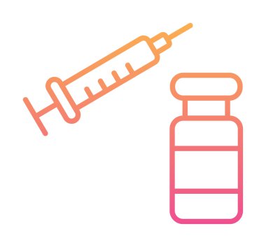 Şırınga web simgesi, vektör çizim 