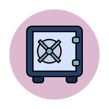 Güvenli kutu simgesinin vektör çizimi