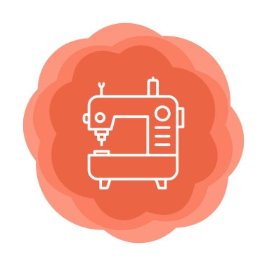 Dikiş makinesi simgesi vektör çizimi