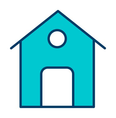 Eve. Web simgesi basit illüstrasyon