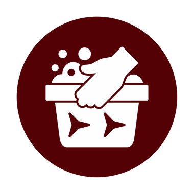 Basit El Yıkama simgesi, vektör illüstrasyonu