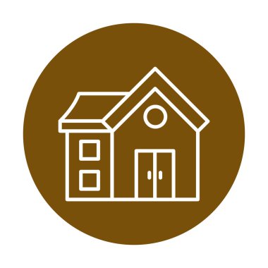 Eve. Web simgesi basit illüstrasyon