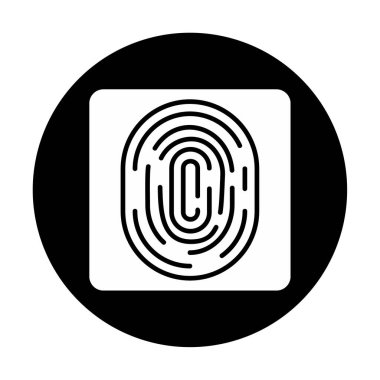 Parmak izi web simgesi vektör illüstrasyonu