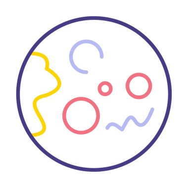 Gezegen ve vektör illüstrasyonlu uzay simgesi