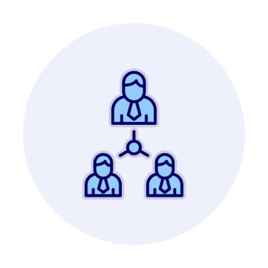 düz Yönetim simgesi vektör illüstrasyonu  