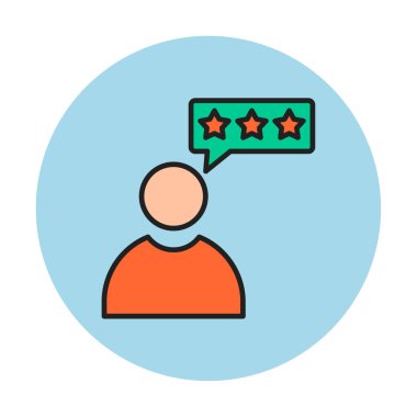 Müşteri İncelemesi, geribildirim ikonu vektör çizimi