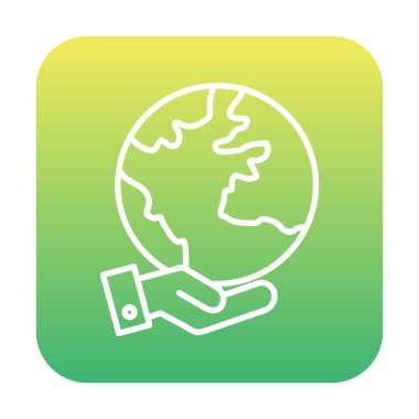 earth icon, vector illustration simple design