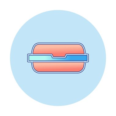 yiyecek kabı ikonu vektör illüstrasyonu