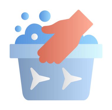 Basit El Yıkama simgesi, vektör illüstrasyonu