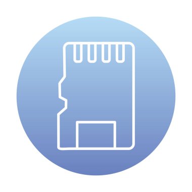 SD kart simgesi vektör illüstrasyonu 