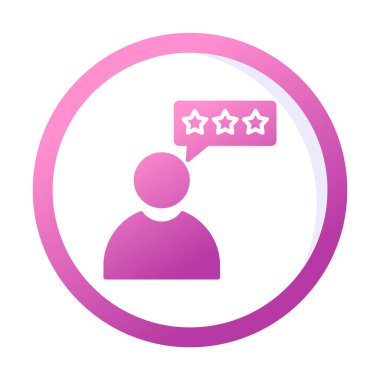 Müşteri İncelemesi, geribildirim ikonu vektör çizimi