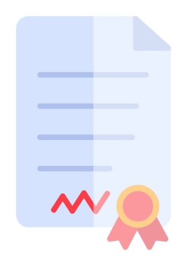 Beyaz arkaplanda diploma vektör illüstrasyonu