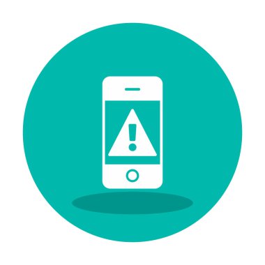 Mobil Uyarı simgesi vektör illüstrasyonu