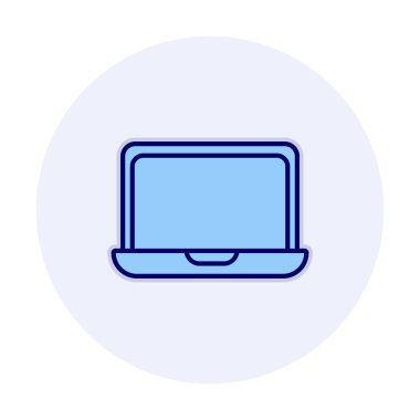 dizüstü bilgisayar simgesi, vektör illüstrasyonu basit tasarım 