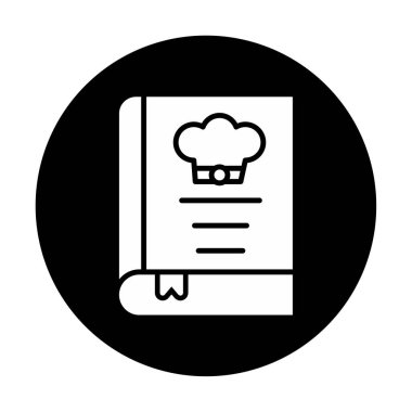 Şef kitap ikonu vektör illüstrasyonu 