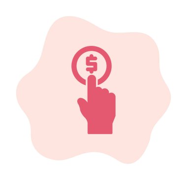 Pay per click web icon, vector illustration