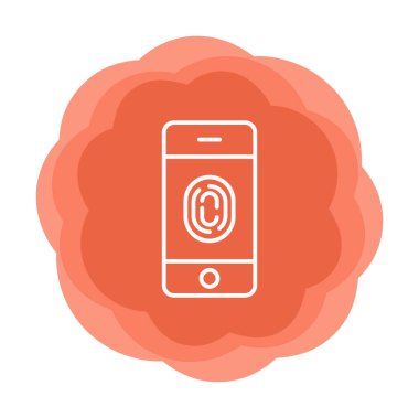 parmak izi kutsal kişilerin resmi, vektör çizim ile Smartphone 