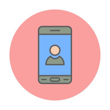 Mobil Kullanıcı simgesi vektör çizimi