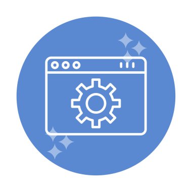 Web Sayfa Ayarları. simge basit illüstrasyon