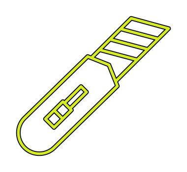 Cutter simgesinin vektör illüstrasyonu  