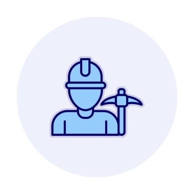 Madenci simgesi vektör illüstrasyonu