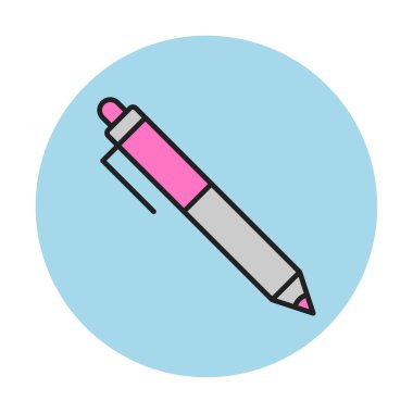 Kalem düz simgesi. Vektör çizim