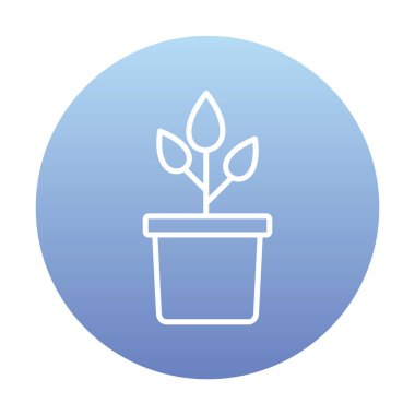 pot simge vektör çizim bitki