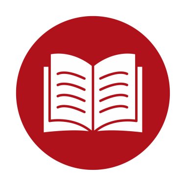 kitap düz simge vektör çizim