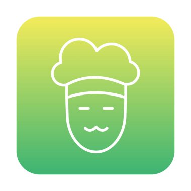 Şapka web illüstrasyon tasarımında basit bir şef