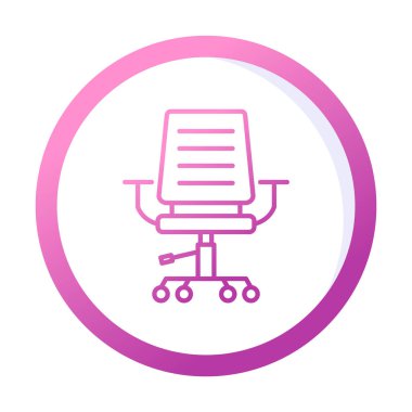 Ofis koltuğu. Web simgesi basit illüstrasyon