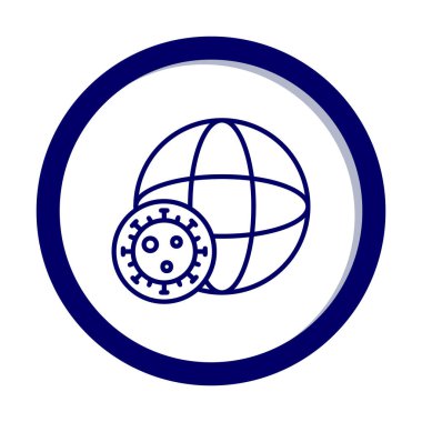 Basit salgın ikonu, vektör illüstrasyonu