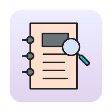 ofis kağıdı ve büyüteç