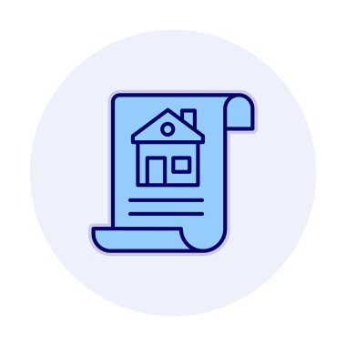 Ev Belgesi ikonu vektör illüstrasyonu                          