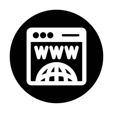 Basit web sitesi arayüzü simgesi, vektör illüstrasyonu