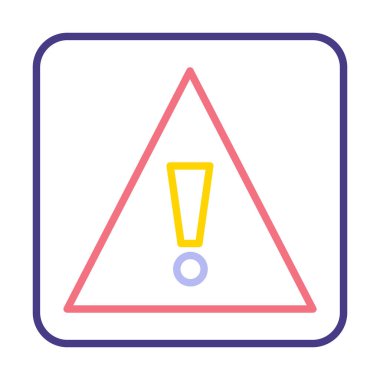 Dikkat İşareti simgesi vektör illüstrasyonu