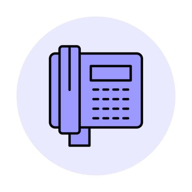 Basit Telefon Simgesi, vektör illüstrasyonu