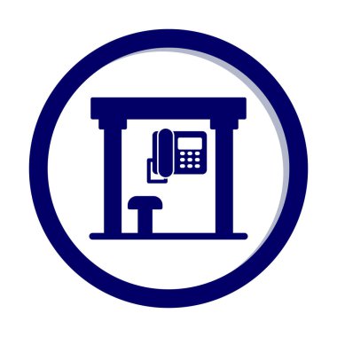 Basit Telefon Simgesi, vektör illüstrasyonu