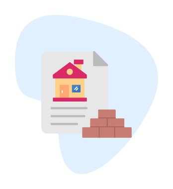 Ev Dosyası simgesi, vektör illüstrasyonu 