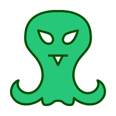 Sevimli uzaylı karakter Vektör illüstrasyonu