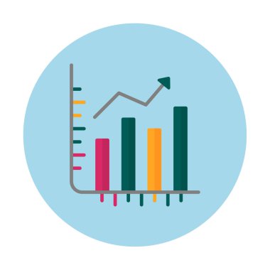 Hisse senetleri büyüyor. Web simgesi basit illüstrasyon