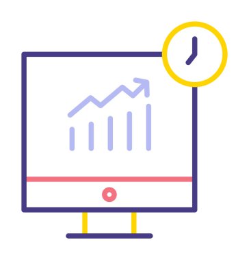 Stocks Analitik Modern Simgesinin vektör çizimi                   