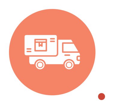 Vektör Tasarımı Teslimat Kamyonu Simgesi Biçimi