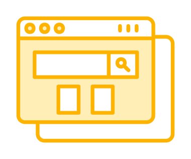 tarayıcı web sayfası simgesi, vektör illüstrasyonu