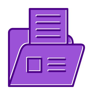 klasör renkli vektör simgesi 