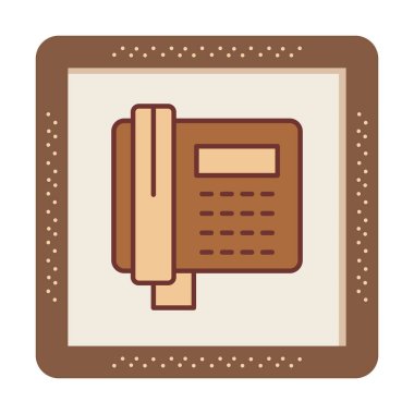 Basit Telefon Simgesi, vektör illüstrasyonu