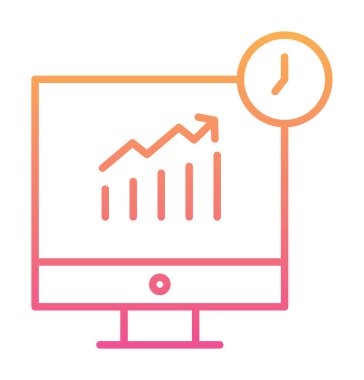 Stocks Analitik Modern Simgesinin vektör çizimi                   