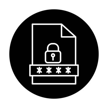 Dosya Parolası vektör çizimi