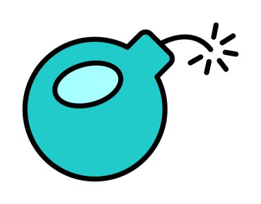 Bomba yassı ikon. vektör renk çizimi